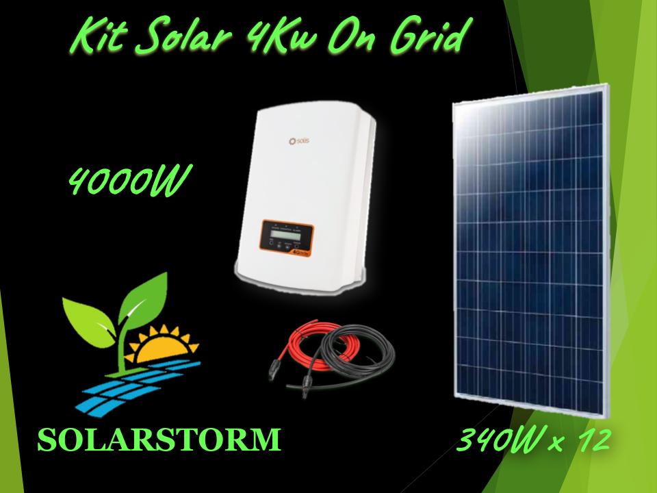 Kit Solar Fotovoltaico 4000w On Grid