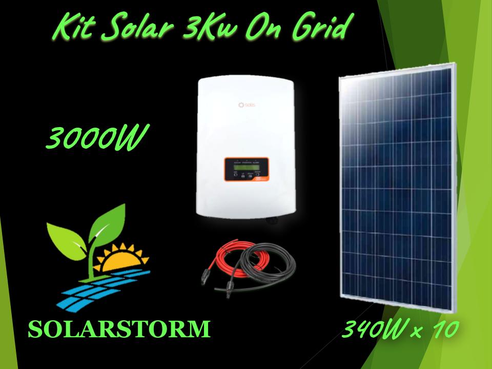 Kit Solar Fotovoltaico 3000w On Grid